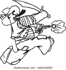 
Vector image of a robber, a pirate.