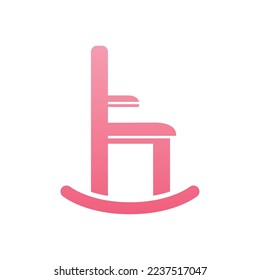 vector image rocking chair icon with white background