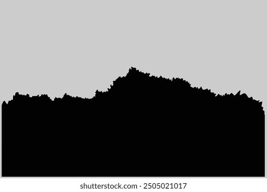 vector image of rocky hill silhouette.