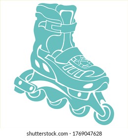 Vector image of roller skates. Icon