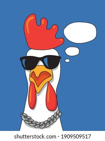 vector image of a rooster