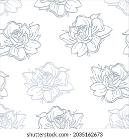 Vektorbild einer Rosenblume mit Blättern. Botanische Illustration. Design für Drucke, Tattoos, Aufkleber, Postkarten, Logos.
