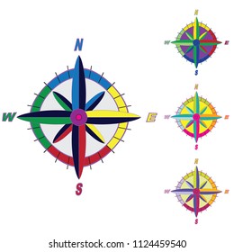 Vector image of rose winds