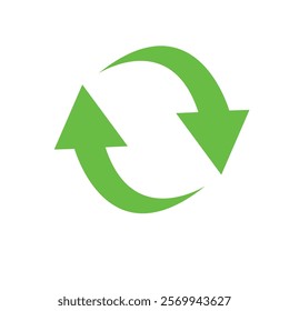 vector image of rotating arrow direction with green color