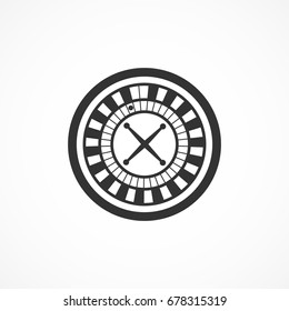 Vector image of roulette icon.
