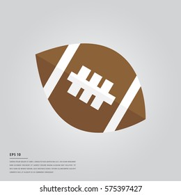 Imagen vectorial de la pelota de rugby con el texto de lorem ipsum