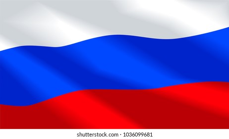 Vector image of Russia flag background. Russian Federation. Illustration. 