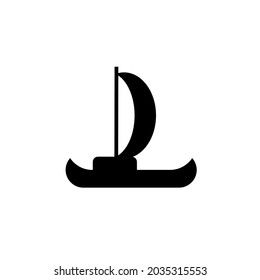 Vector image of sailboat silhouette, for free icon design.