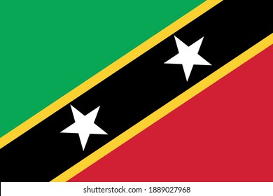 Vector image of the Saint Kitts and Nevis flag