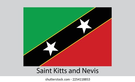 Vektorbild der Flagge St. Kitts und Nevis