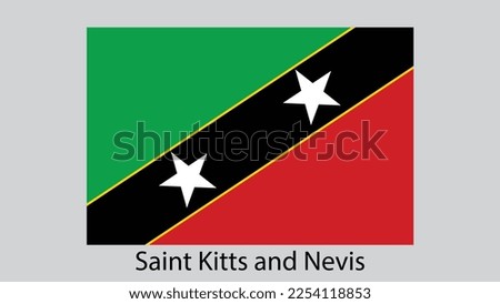 Vector Image Of  Saint Kitts And Nevis Flag