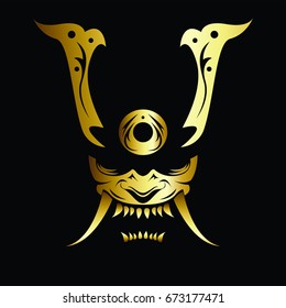 Vector Image of a Samurai Mask