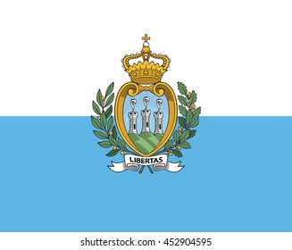 Vector image of  San Marino flag.  Proportion 3:4. EPS10.