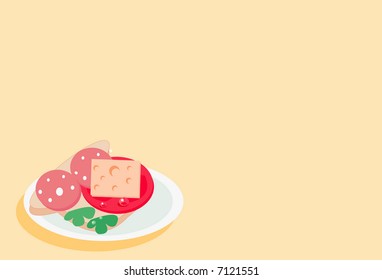 vector image of sandwich