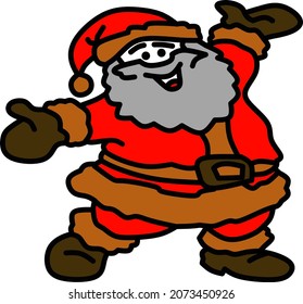 vector image of santa claus.