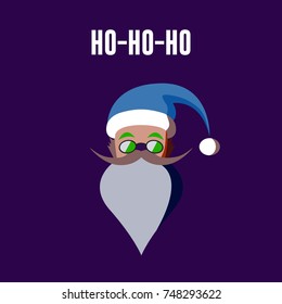 Vector image of Santa Claus with the inscription ho-ho-ho!