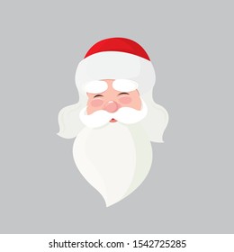 
Vector image of santa claus on a gray background. Santa Claus.
