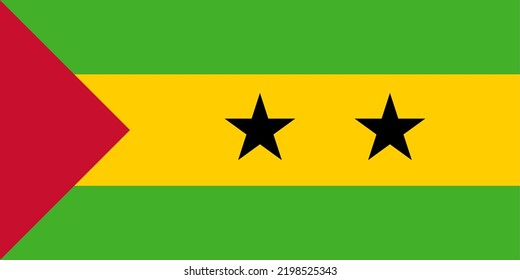 A vector image of the Sao Tome Principe flag