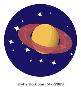 Vector image of Saturn
