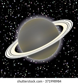 Vector image Saturn planet