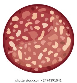 Vector image of sausage. Food and fast food concept. Element for your design. Ingredient for cooking.