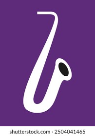 vector image of a saxophone musical instrument