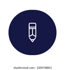 vector image, school icon with blue background and white lines