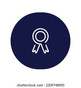 vector image, school icon with blue background and white lines