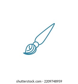 vector image, school icon with white background and blue lines.