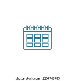 vector image, school icon with white background and blue lines.