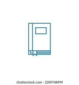 vector image, school icon with white background and blue lines.