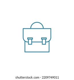 imagen vectorial, icono escolar con fondo blanco y líneas azules.