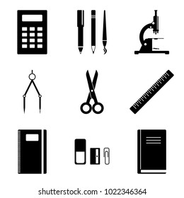 Vector image of school supplies icons, which should always be at hand. Flat