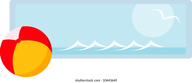 vector image of sea background