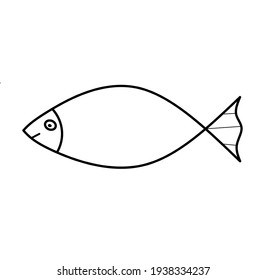 Vector image of sea fish that can be used as an icon