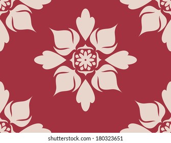 Vector image of seamless pattern with flowers