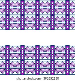 Vector Image. Seamless pattern. Pixel graphics. Use for web design, wallpaper wall decoration, textiles, design of presentations. Purple color
