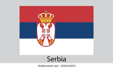 Imagen vectorial de la bandera de Serbia