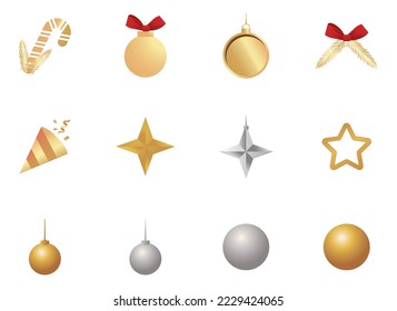 conjunto de imágenes vectoriales de 12 iconos de navidad fondo blanco
