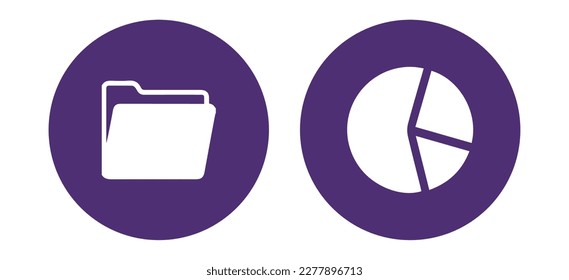 vector image set of 2 business icons with yellow background and yellow border