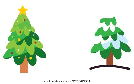 vector image set of 2 christmas icons with white background