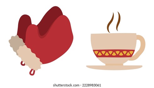 vector image set of 2 christmas icons with white background