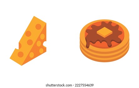 vector image set of 2 food icons with white background