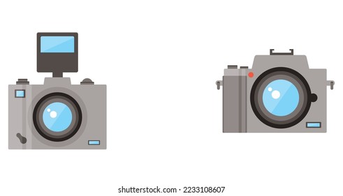 vector image set of 2 photography and video accessories icons on white background