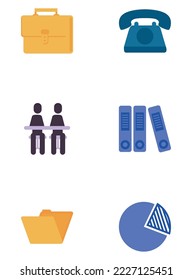 vector image set of 6 finance images with white background