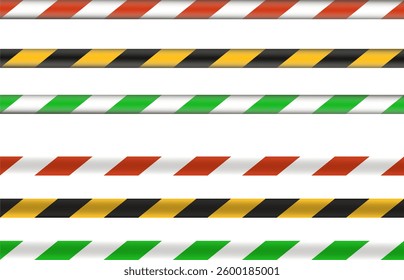 Vector image of a set of barrier tapes