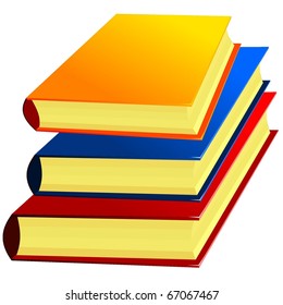 vector image of a set of books