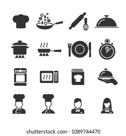 Vector image set of cooking icons.