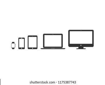 Vector image set of device icons.