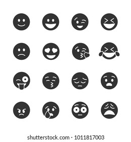 Vector image of set of emoticons icons.